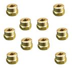 10 Porcas Ar Condicionado Para Flange 1/4 Latão