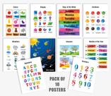 10 Pôsteres Educacionais Laminados para Sala de Aula, Alfabeto, Números, Formas, Sentimentos e Sistema Solar - Traceease 10 Pôsteres Educacionais Laminados para Sala de Aula, Alfabeto, Números, Formas, Sentimentos e Sistema Solar - Traceease