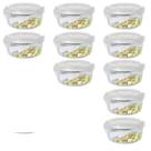 10 Potes 620ml Vidro Redondo Alimento Marmita Hermético