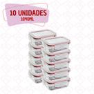 10 Potes Canelado Tampa Forte Hermetico 1040ml Forno/Airfryer