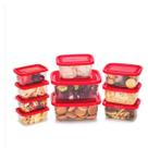10 Potes Multiuso Mini Marmita Retangular Tampa Organizador