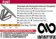 10 Presilha Grampo da Forração Interna Carpete - Fiat Palio Marea Siena Punto Idea Grand Siena P173