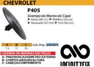10 Presilha Grampo da Manta do Capô GM Chevrolet Astra Malibu Silverado S10 P405 SEMELHANTE 20064875