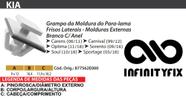 10 Presilha Grampo da Moldura do Paralama Frisos Later. Molduras Externas C/ Anel Linha Kia - P97