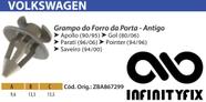10 Presilha Grampo do Forra da Porta - VW Volskwagen Apollo Gol Parati Pointer Saveiro - P385 10 Presilha Grampo do Forra da Porta - VW Volskwagen Apollo Gol Parati Pointer Saveiro - P385