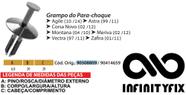 10 Presilha Grampo do Para-Choque - GM Chevrolet Agile Astra Corsa Novo Meriva Vectra Montana - P237