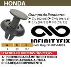 10 Presilha Grampo do Parabarro - Honda Crv - Honda Civic - Honda City - Honda Fit - P121 10 Presilha Grampo do Parabarro - Honda Crv - Honda Civic - Honda City - Honda Fit - P121