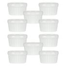 10 Ramekin de Porcelana Classic Branco 6cm x 4cm Lyor