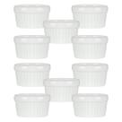 10 Ramekin De Porcelana Classic Branco 6Cm X 4Cm Lyor