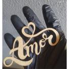 10 Recorte palavra AMOR aplique decorativo enfeite mdf casamento noivado enfeite presente lembrancinha