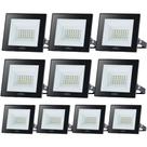10 REFLETOR LED PLAY 30WATTS IP66 ALUMINIO Bivolt 110/220V 6500K BLUMENAU ILUMINAÇÃO