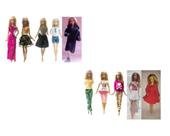 10 Roupas para a Barbie +5 pares de sapatos de salto - As bonecas não estão incluídas no valor