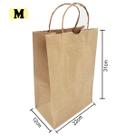 10 Sacolas de Papel Kraft Pardo Delivery C/ Alça (com TAG de agradecimento) Escolha o Tamanho