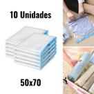 10 Sacos 50x70cm À Vácuo Organizador Protetor Roupas Viagem