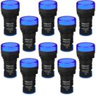 10 Sinaleiro Monobloco LED AD22-B Cor Azul 127/220V 22mm 10 Sinaleiro Monobloco LED AD22-B Cor Azul 127/220V 22mm