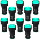 10 Sinaleiro Monobloco LED AD22-G Cor Verde 127/220V 22mm