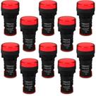 10 Sinaleiro Monobloco LED AD22-R Cor Vermelho 127/220V 22mm