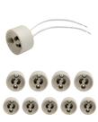 10 soquete dicroica base gz10/gu10 rabicho 10cm