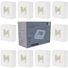 10 Spot Authentic Plafon Sobrepor Teto Beiral Quadrado Luz Neutra 4000K 5w Avant
