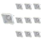 10 Spot De Embutir Recuado No Frame Save Energy Par 20 E27 Bivolt Branco
