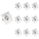 10 Spot De Embutir Recuado Save Energy Ar70 Gu10 Bivolt Branco