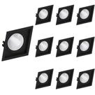 10 Spot De Embutir Recuado Save Energy Par 30 E27 Bivolt Preto