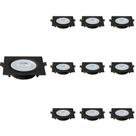 10 Spot De Led Blumenau Slim Quadrado 6W Bivolt 3000K Luz Amarela
