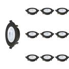 10 Spot De Led Blumenau Slim Redondo 6W Bivolt 3000K Luz Amarela