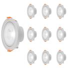 10 Spot De Led Blumenau Slim Redondo 8W Bivolt 6500K Luz Branca