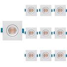 10 Spot De Led De Embutir Stella Easy Quadrado 3W Bivolt Branco 3000K Luz Amarela 10 Spot De Led De Embutir Stella Easy Quadrado 3W Bivolt Branco 3000K Luz Amarela