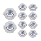 10 Spot de Led Embutir Alltop MR11 Redondo 3W Bivolt Taschibra