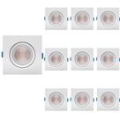 10 Spot De Led Embutir Stella Easy Par 20 Quadrado 7W Bivolt Branco 4000K Luz Neutra 10 Spot De Led Embutir Stella Easy Par 20 Quadrado 7W Bivolt Branco 4000K Luz Neutra