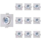 10 Spot De Led Taschibra Alltop Mr16 Quadrado 5W Bivolt 3000K Luz Amarela