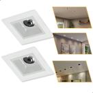 10 Spot Embutir De Led 2w 3000k Mini Quadrado Pra Teto
