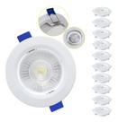10 spot embutir led redondo branco frio 6w branco blumenau