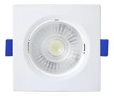10 spot embutir led slim quadrado 6w branco 3000k blumenau