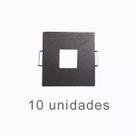 10 Spot Olho de Moscou MR11 Mini Dicroica Quadrado Preto Alu48