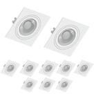 10 Spot Recuado Save Energy Par30 E27 Embutir Quadrado