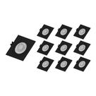 10 Spots de Embutir Plano Save Energy Mr16 Gu10 Bivolt Preto