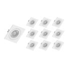 10 Spots de Embutir Plano Save Energy Par 20 E27 Bivolt Branco