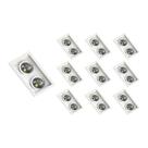 10 Spots de Embutir Recuado Save Energy para 2 Lâmpadas Ar70 Gu10 Bivolt Branco 10 Spots de Embutir Recuado Save Energy para 2 Lâmpadas Ar70 Gu10 Bivolt Branco