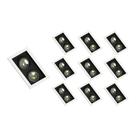 10 Spots de Embutir Recuado Save Energy para 2 Lâmpadas Mr16 Gu10 Bivolt Branco/Preto