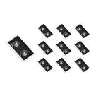 10 Spots de Embutir Recuado Save Energy para 2 Lâmpadas Par 20 E27 Bivolt Branco/Preto