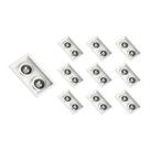 10 Spots de Embutir Recuado Save Energy para 2 Lâmpadas Par 20 E27 Bivolt Branco