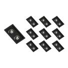 10 Spots de Embutir Recuado Save Energy para 2 Lâmpadas Par 20 E27 Bivolt Preto