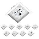 10 Spots Quadrado Embutir Recuado Ar111 Gu10 Save Energy