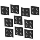 10 Spots Recuado Quádruplo E27 Par20 Save Energy