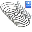 10 Suporte Anel 13cm Parafusar Fixar Parede, Muros, Sem Vaso