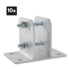 10 Suportes Para Haste Industrial 25x25mm para Cerca Elétrica