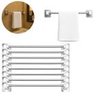 10 Suportes Porta Toalha Inox Adesivo De Rosto Barra de 44,5cm
